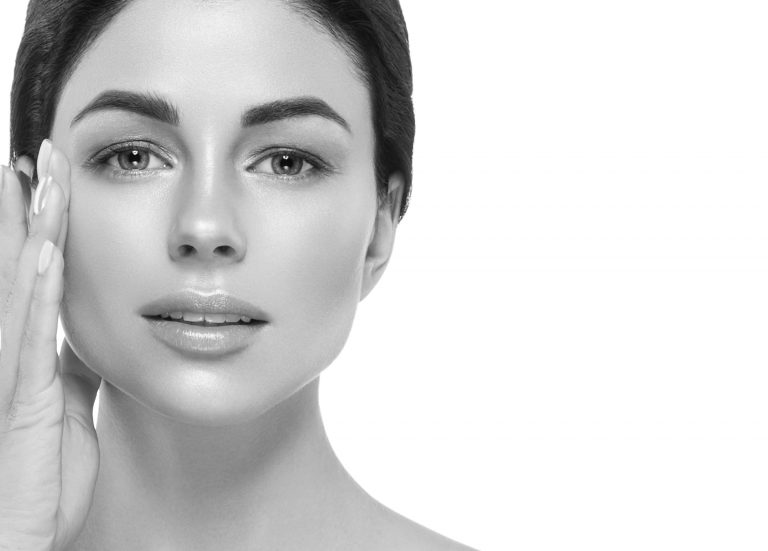 woman nose eyes lips brunette