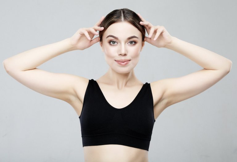 woman look black top